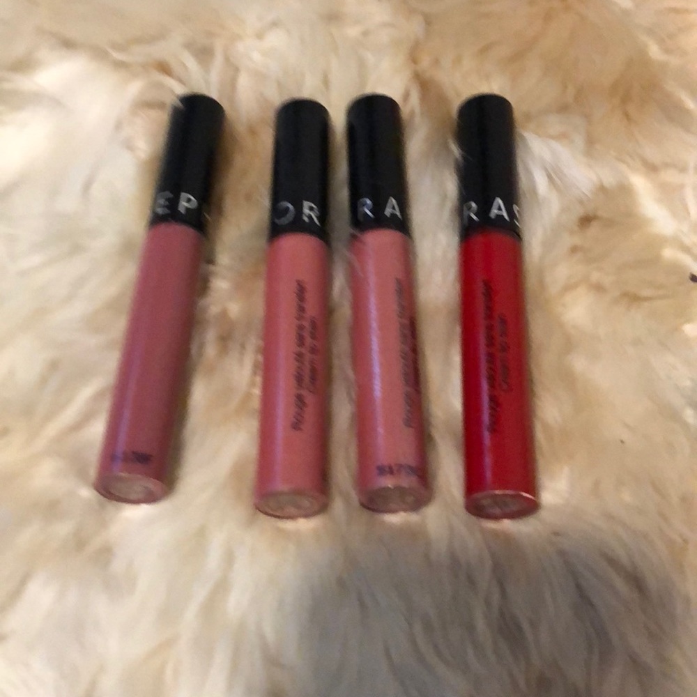 🔥 4 FULL SIZE SEPHORA LIPSTAIN.